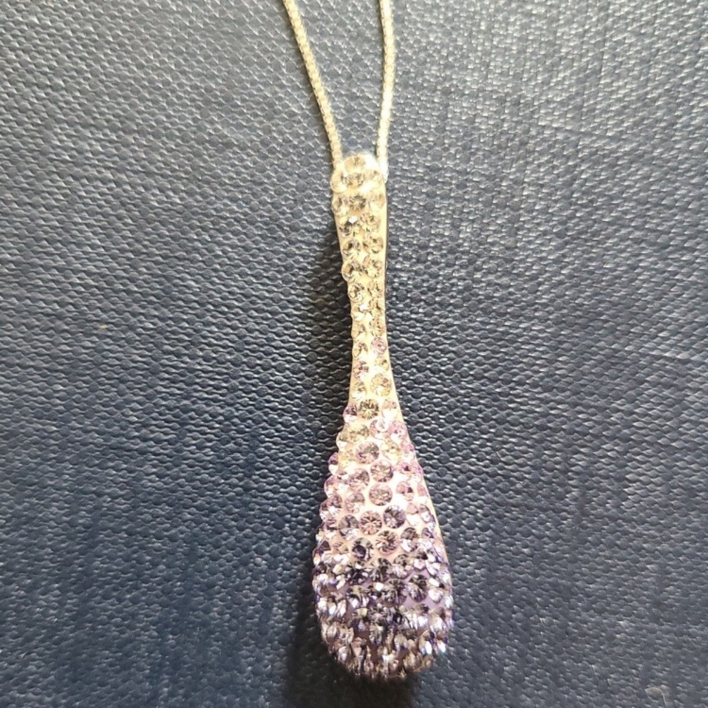 NWOT Sterling Silver /Swarovski Crystal Teardrop Pendant